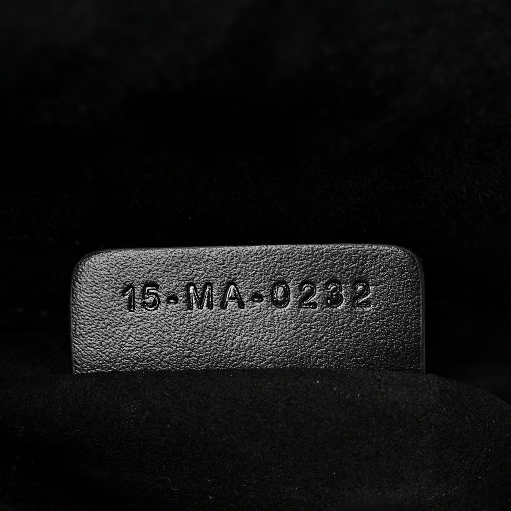 Calfskin Cannage Diamond Cannage Medium Lady Dior Black