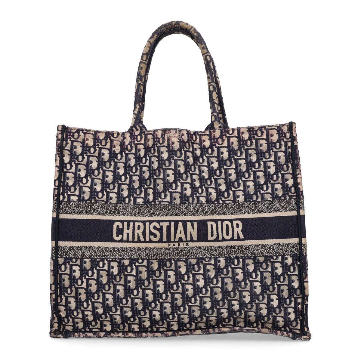 Oblique Large Book Tote Blue Multicolor