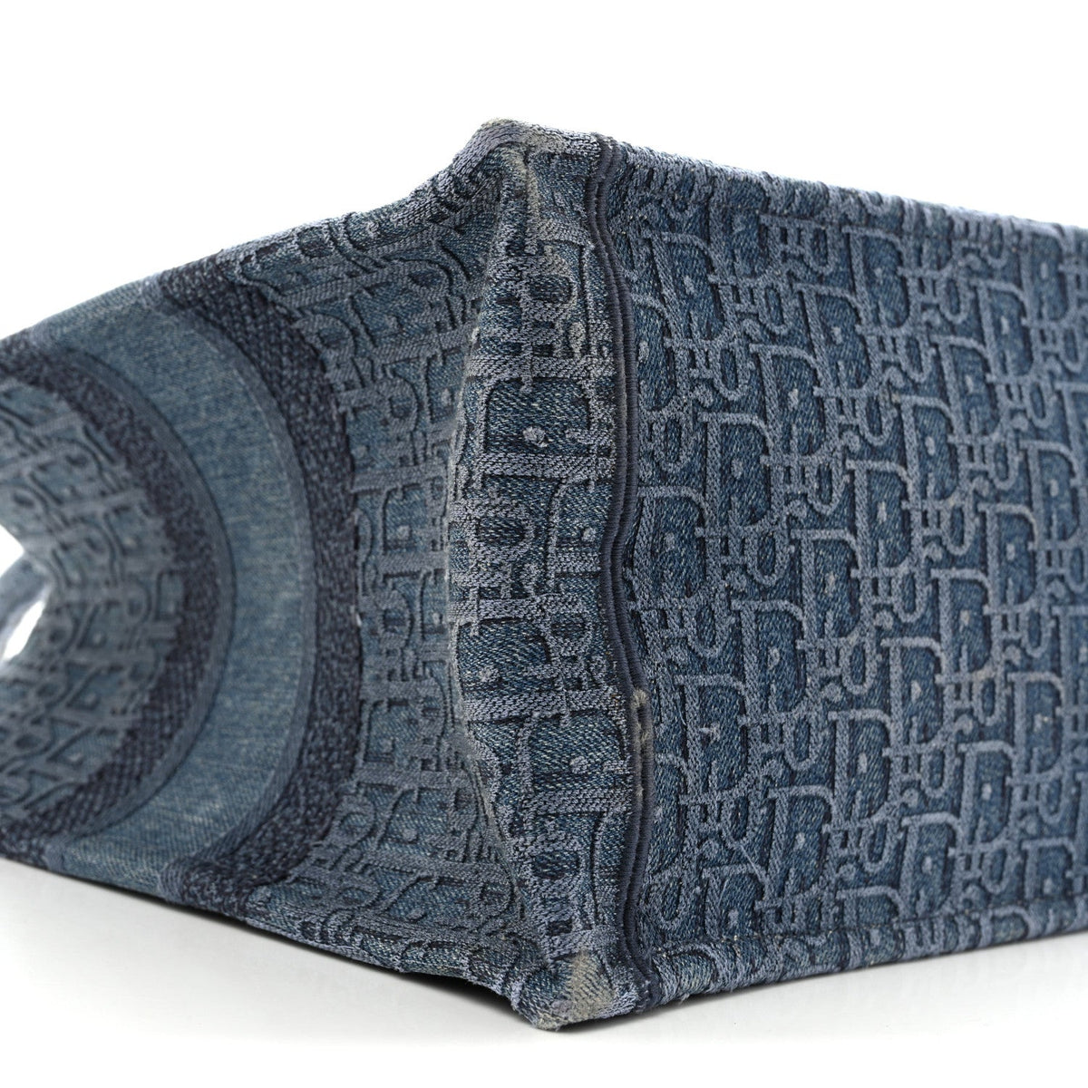Oblique Denim Medium Book Tote Blue