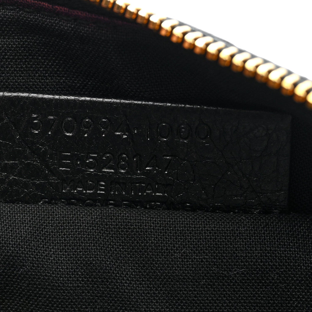 Agneau Giant 12 Gold Hardware Pouch Clutch Black