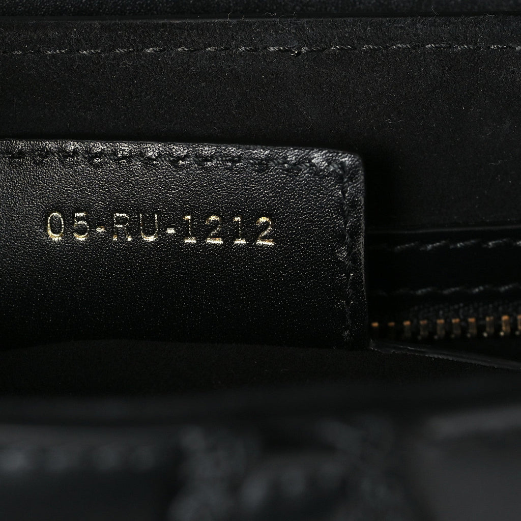 Calfskin Pom Pom Saddle Bag Black