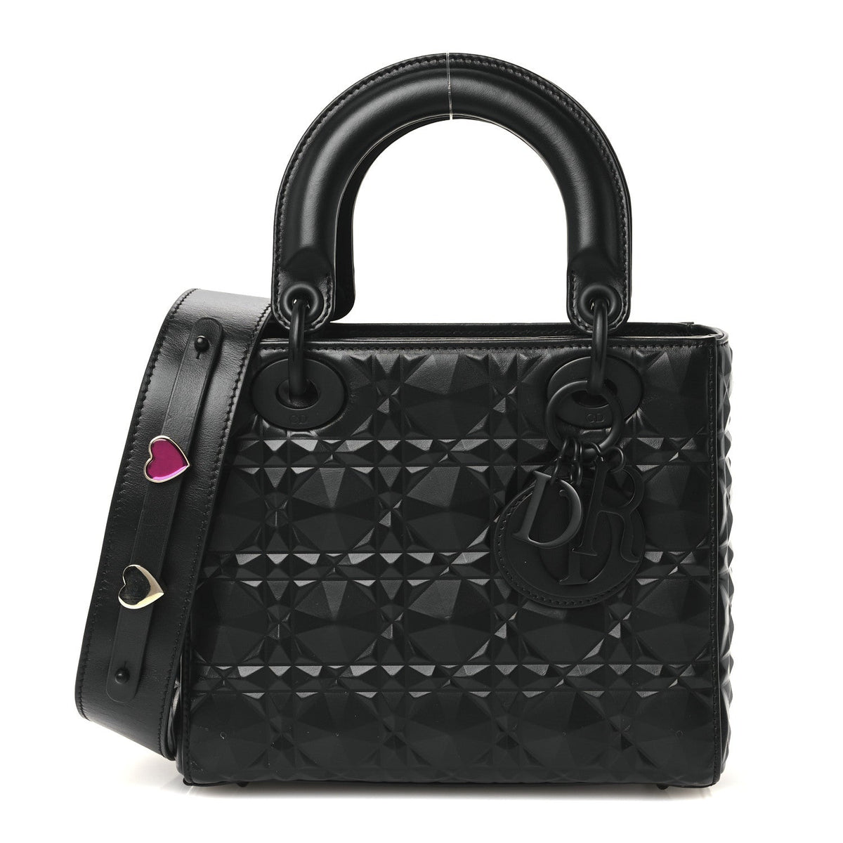 Calfskin Cannage Diamond Small My ABCDior Lady Dior Black