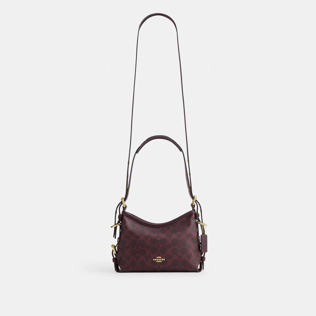 Coach Outlet Laurel Shoulder Bag 22 With Buckles In Signature Canvas