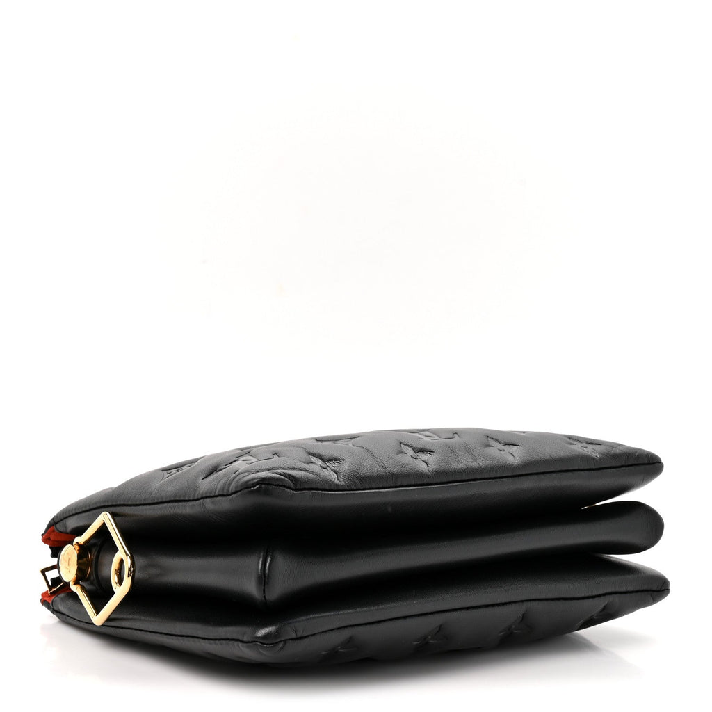 Lambskin Embossed Monogram Coussin BB Black