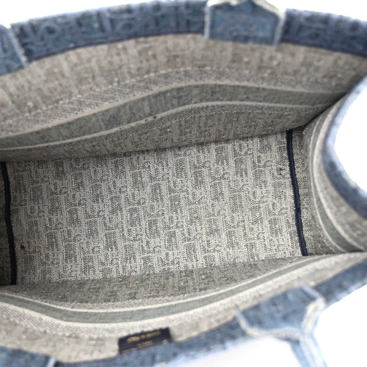 Oblique Denim Medium Book Tote Blue