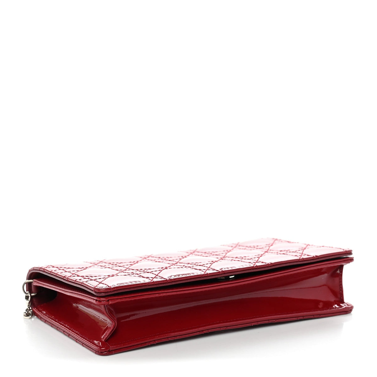 Patent Cannage Lady Dior Clutch Red