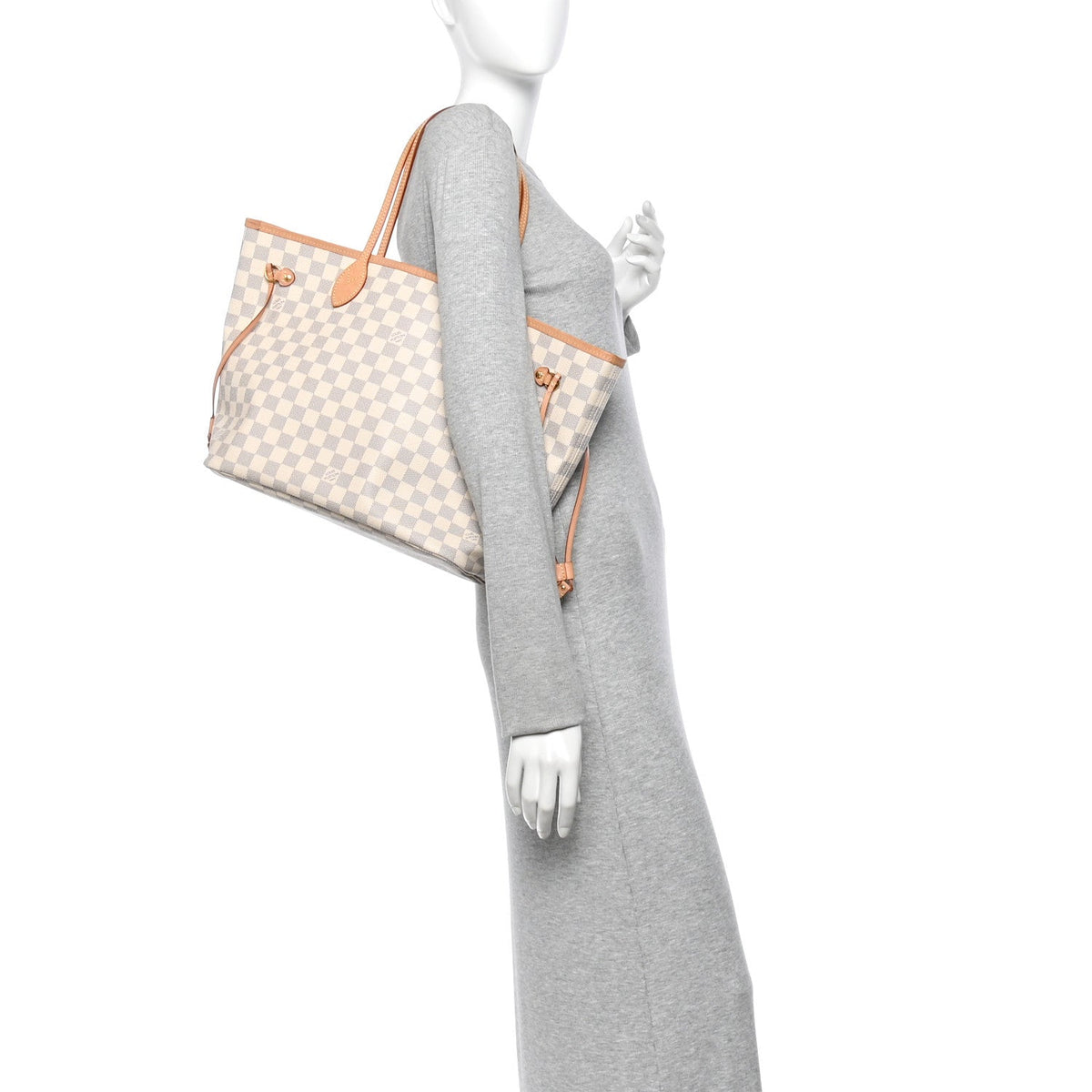 Damier Azur Neo Neverfull MM Rose Ballerine