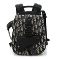 HOMME Oblique Calfskin Mens Mini Saddle Backpack Navy Blue