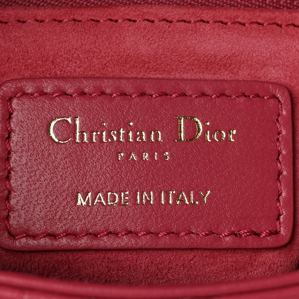 Lambskin Cannage Mini Lady Dior Pink