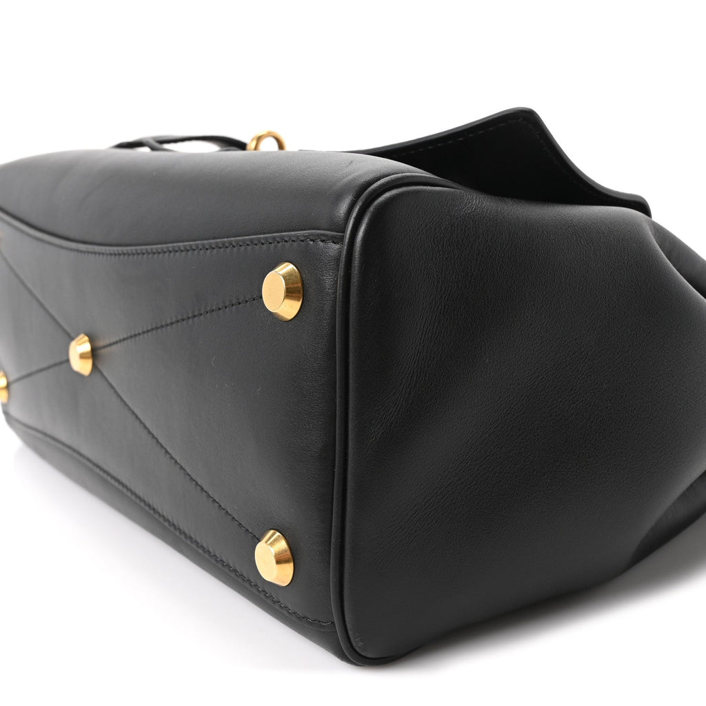 Smooth Calfskin Small Bel Air Carry All Bag Black