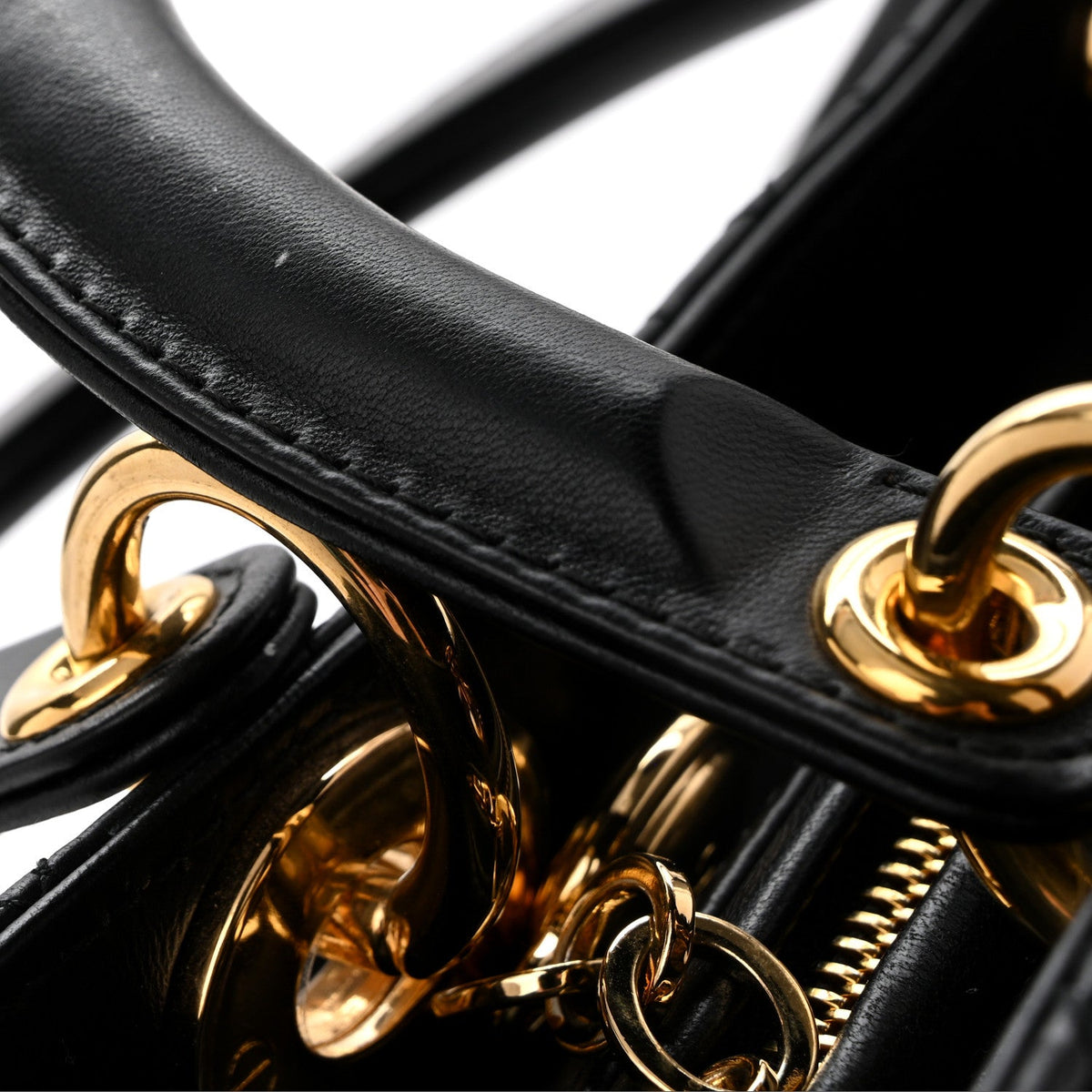 Lambskin Cannage Medium Lady Dior Black
