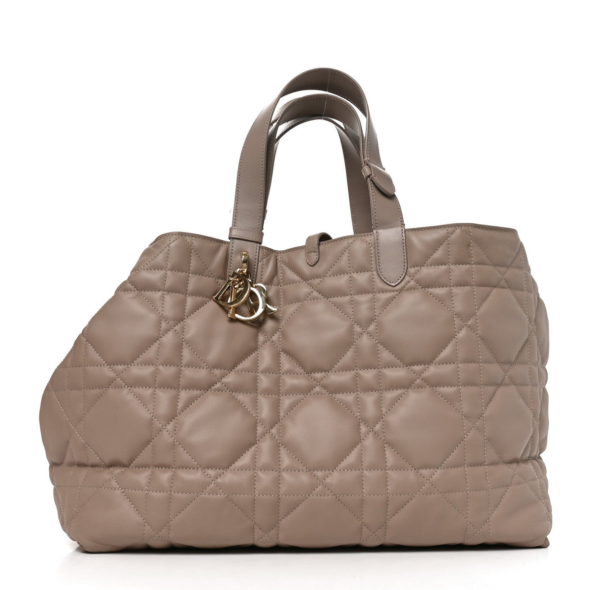 Calfskin Macrocannage Large Toujours Stone Grey