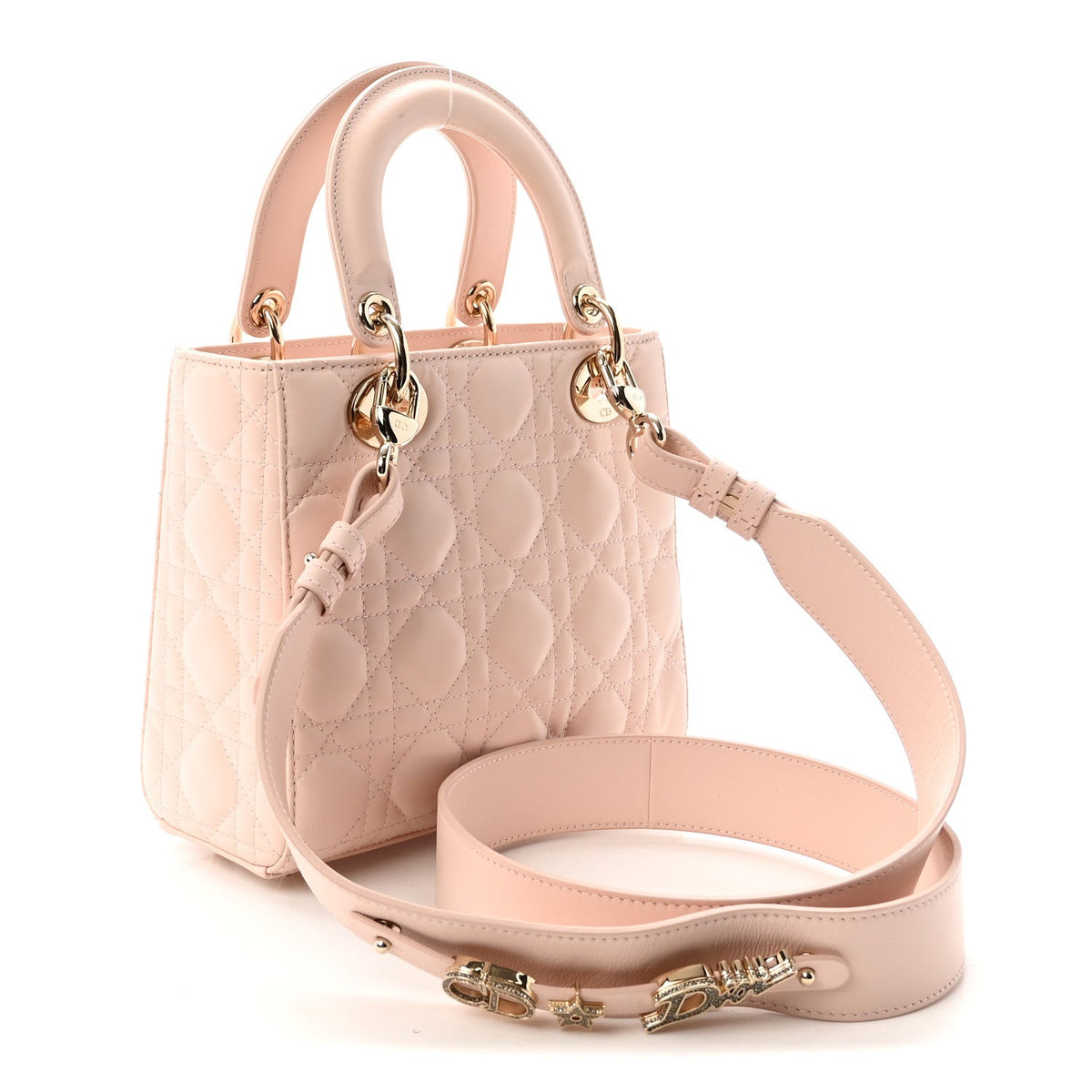 Lambskin Cannage Small My ABCDior Lady Dior Light Pink