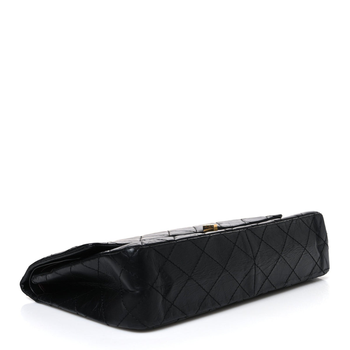 Aged Calfskin Quilted 2.55 Reissue 225 Flap Black