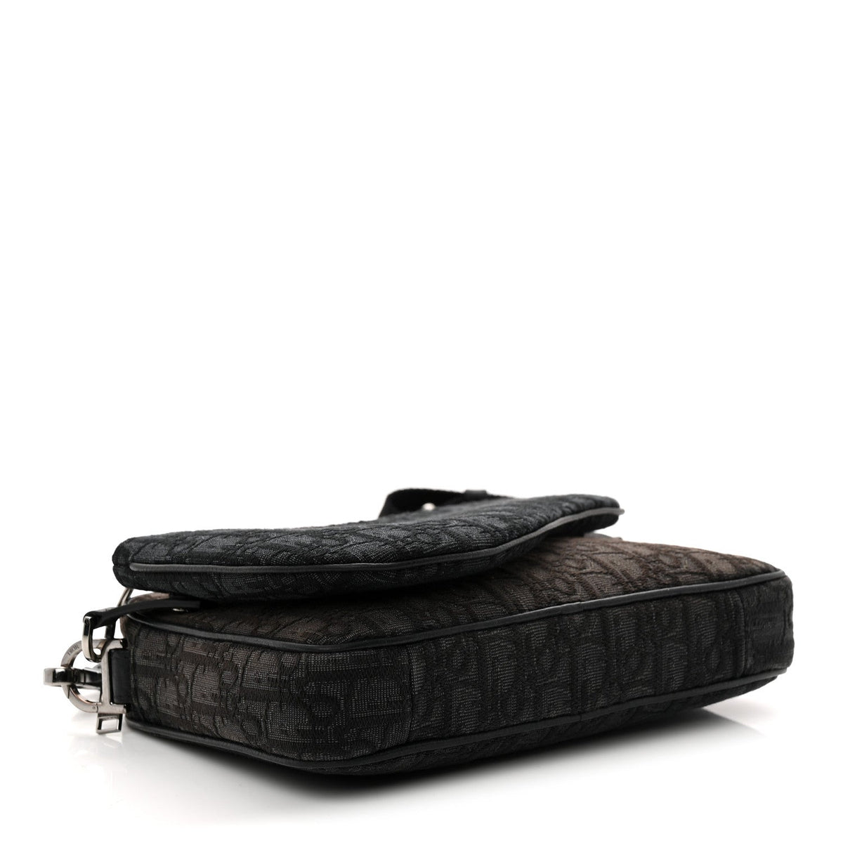 Oblique Saddle Triple Pouch Black