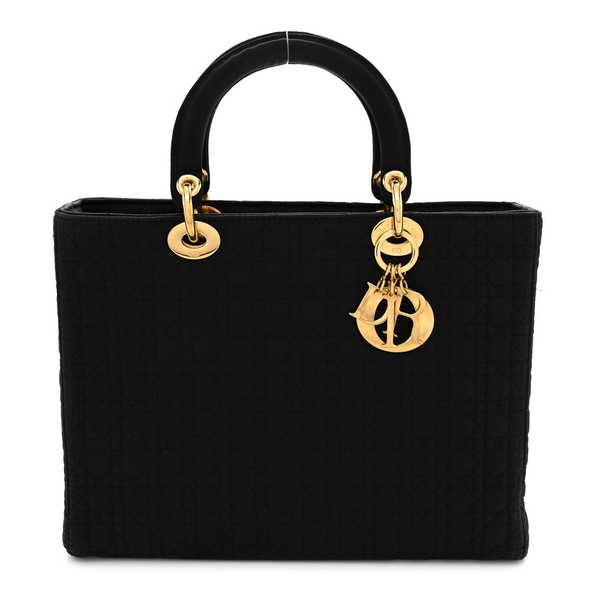 Nylon Cannage Large Lady Dior Black