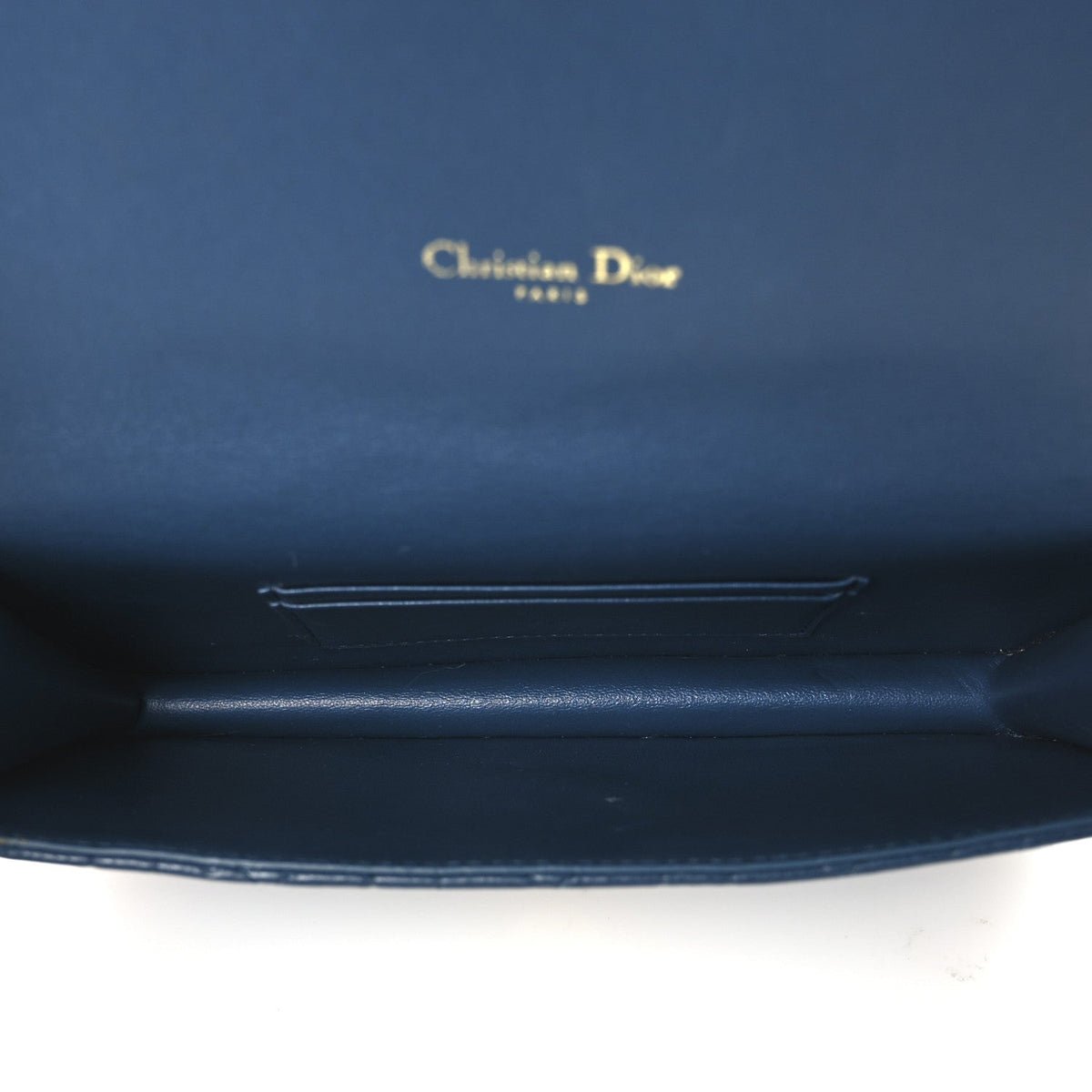 Supple Calfskin Cannage Caro Belt Pouch with Chain Steel Blue