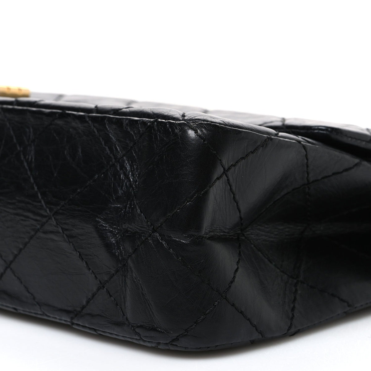 Aged Calfskin Quilted 2.55 Reissue 225 Flap Black