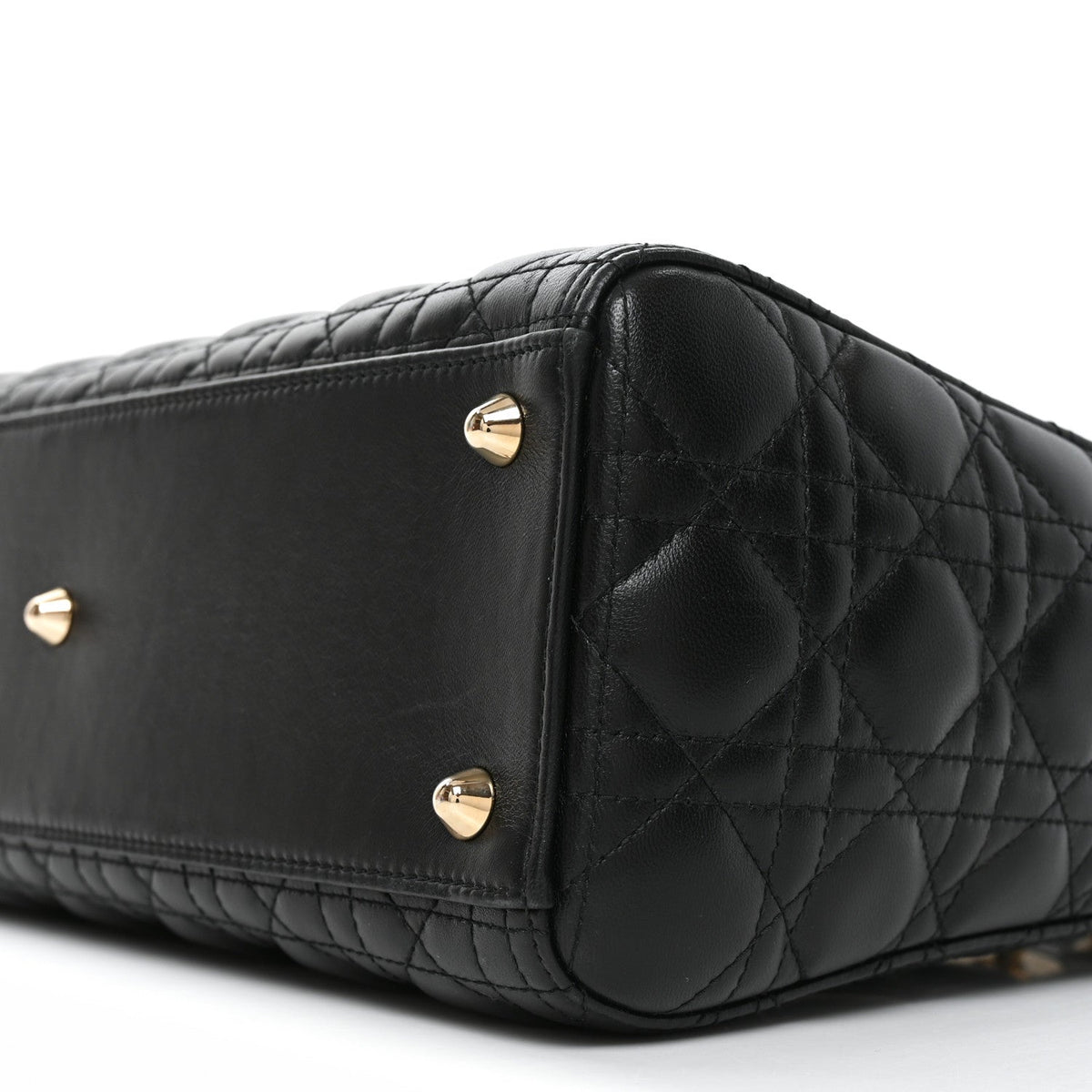 Lambskin Cannage Large Lady Dior Black