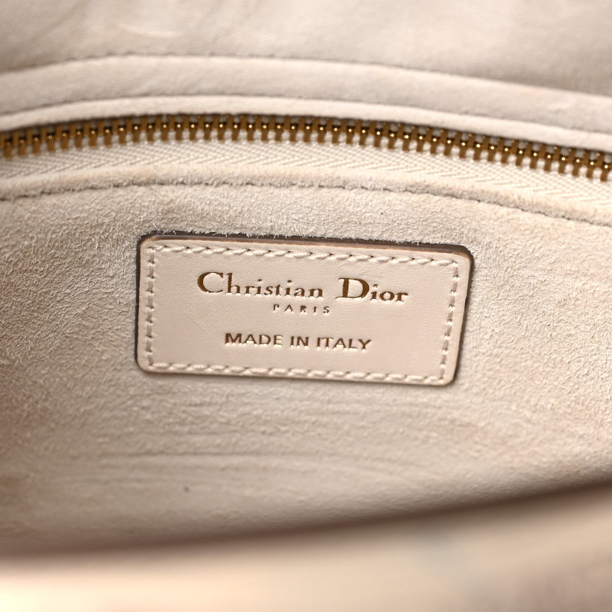 Calfskin Reve d'Infini Print Medium Lady Dior White Multicolor
