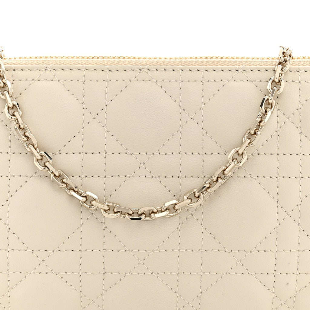 Lambskin Cannage Dior Club Bag  Dusty Ivory