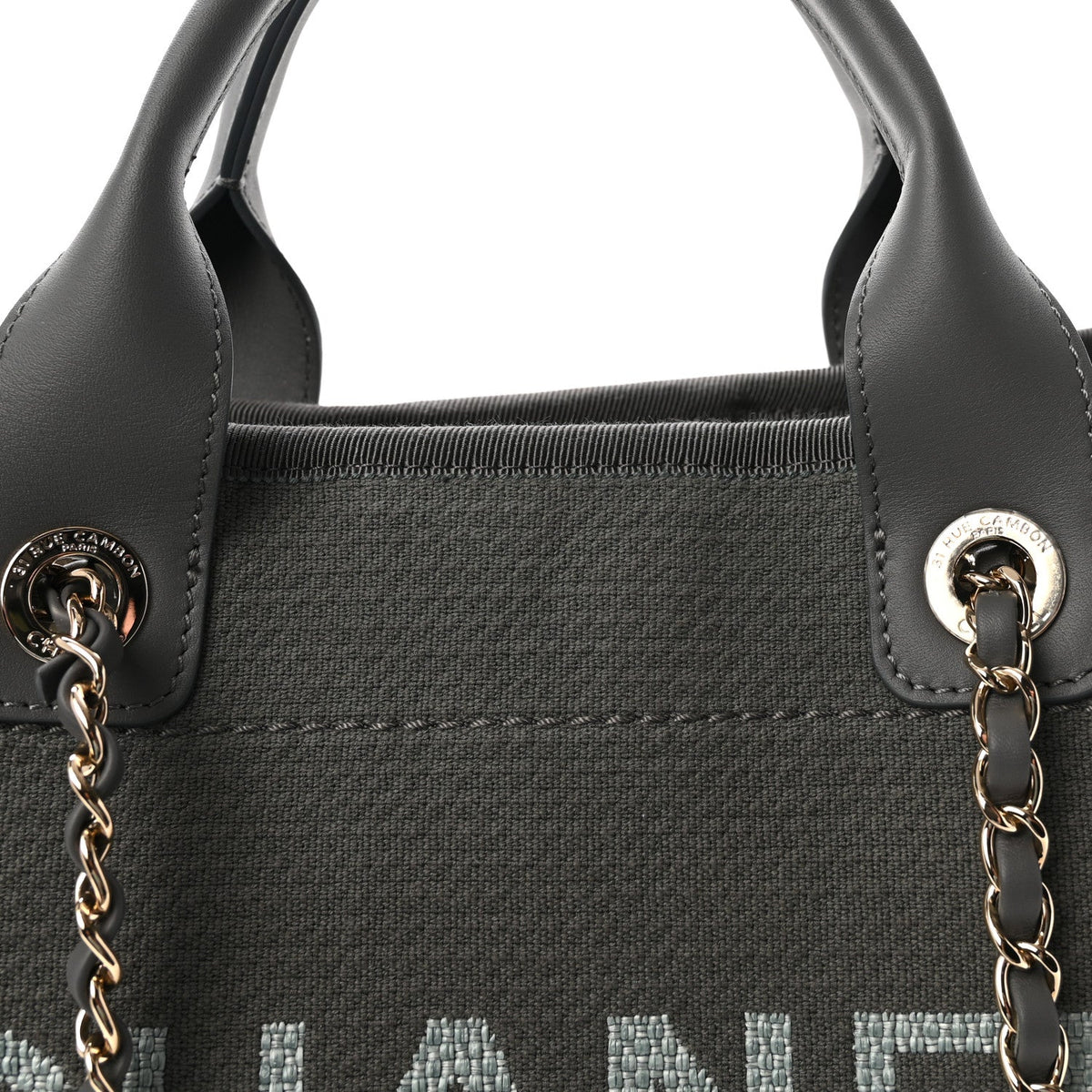 Mixed Fibers Small Deauville Tote Dark Grey