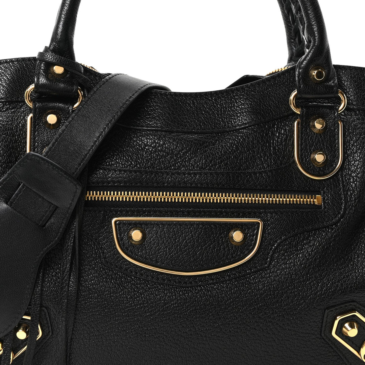 Chevre Gold Metallic Edge Hardware Town Black