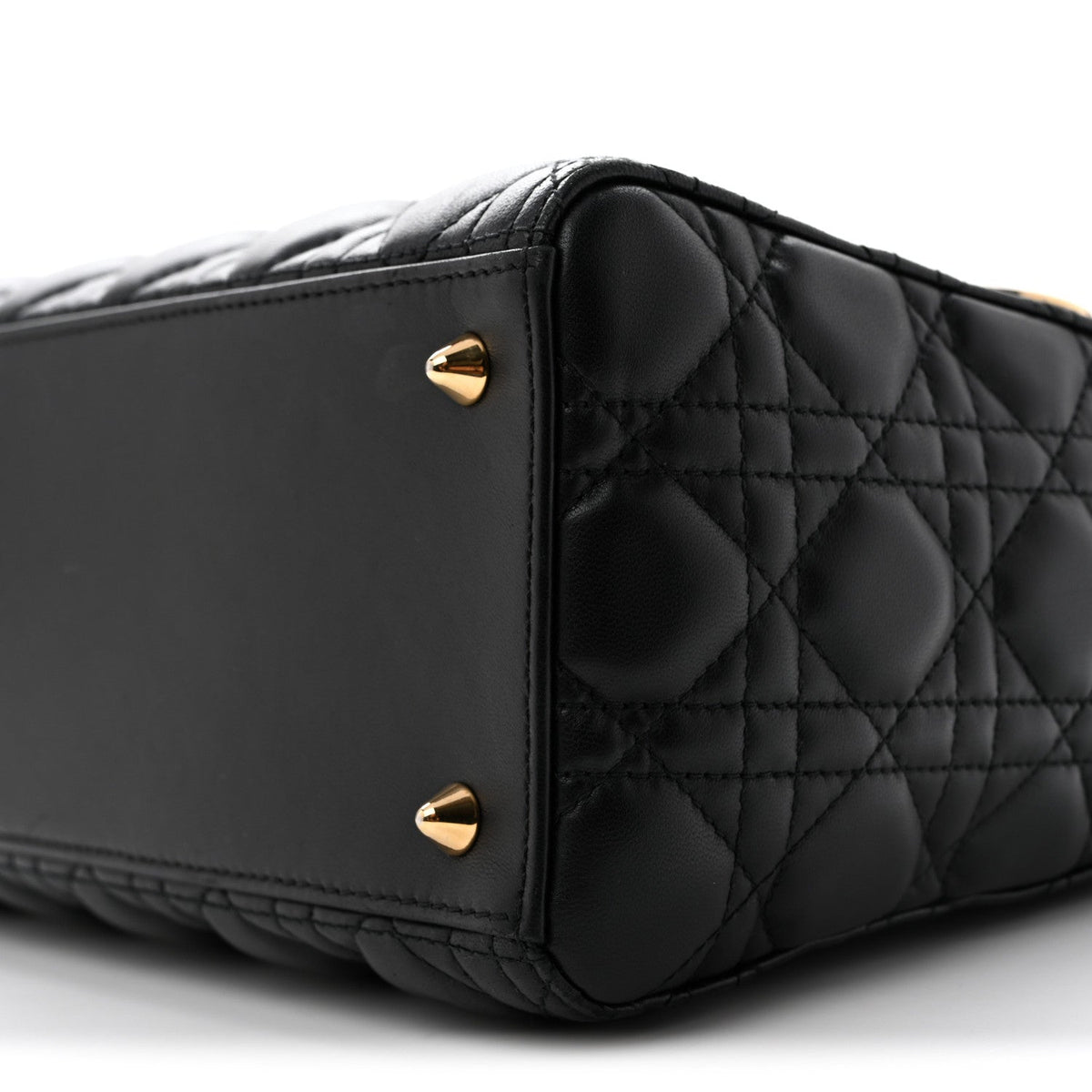 Lambskin Cannage Medium Lady Dior Black