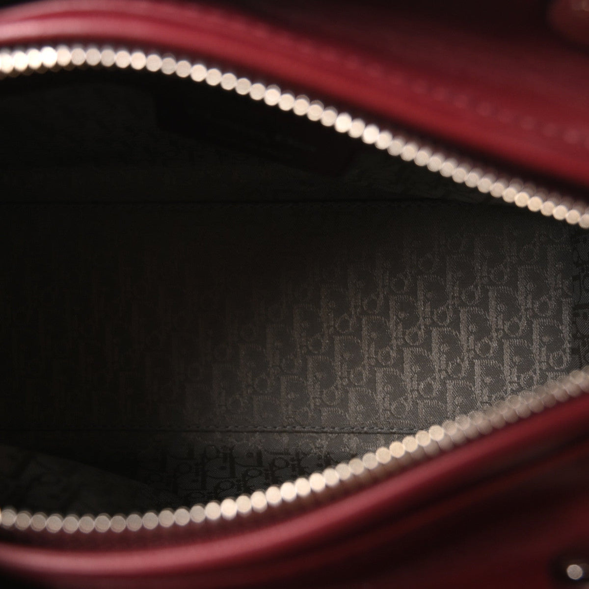 Lambskin Cannage Medium Lady Dior Burgundy