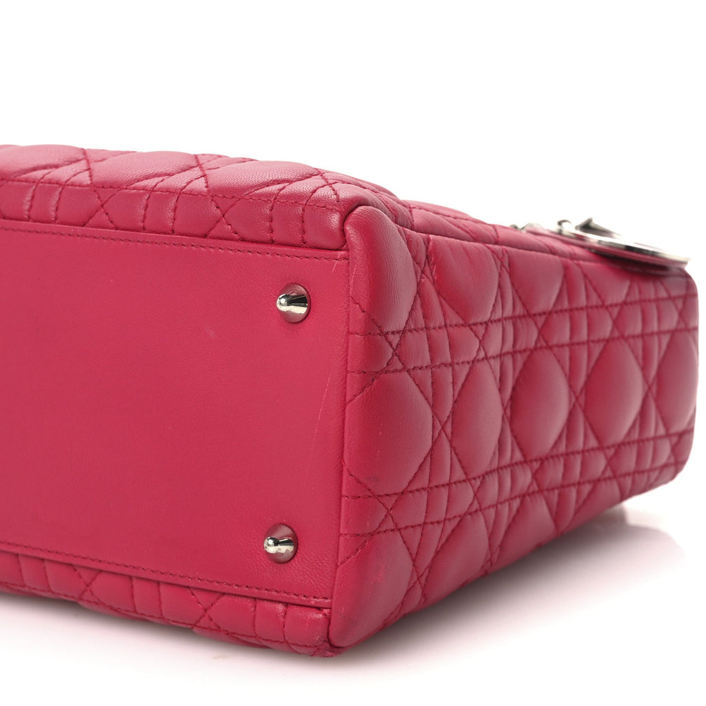 Lambskin Cannage Medium Lady Dior Pink