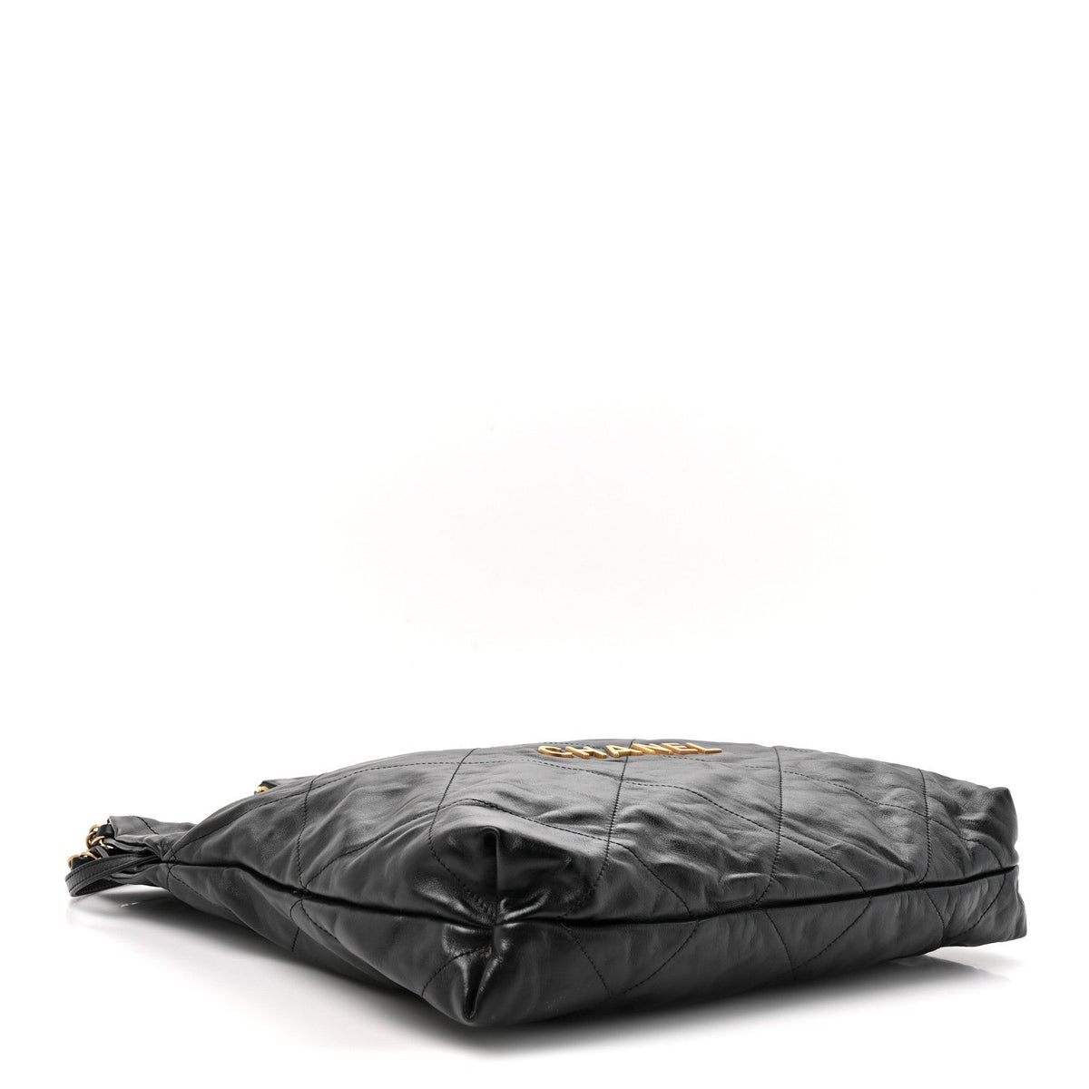 Shiny Calfskin Quilted Chanel 22 Black