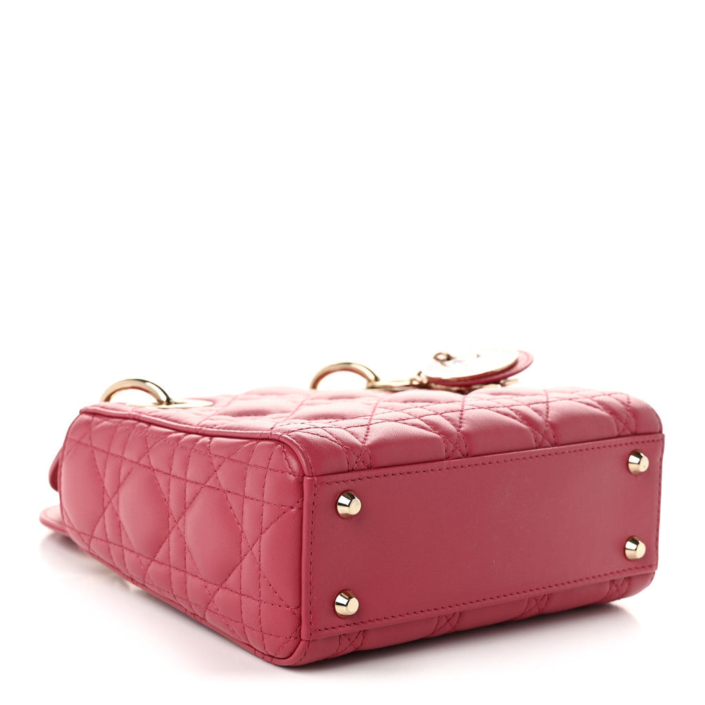 Lambskin Cannage Mini Lady Dior Pink