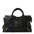 Agneau Laser Cut Cross Classic Gold Hardware City Black