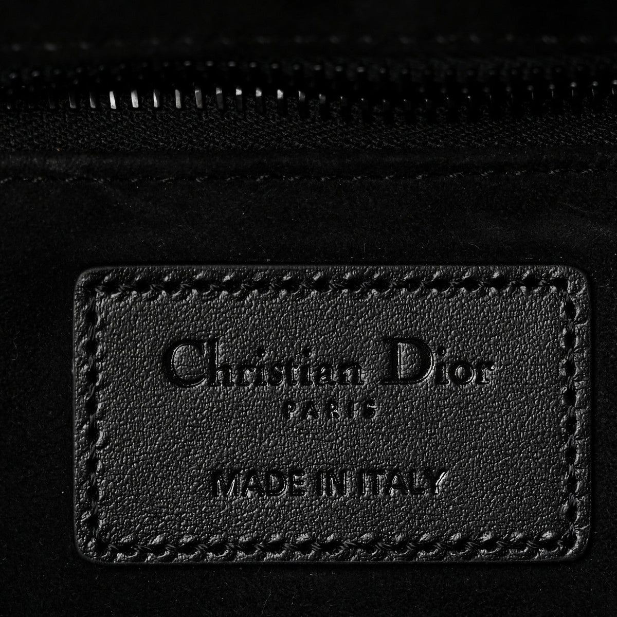 Calfskin Cannage Diamond Cannage Medium Lady Dior Black