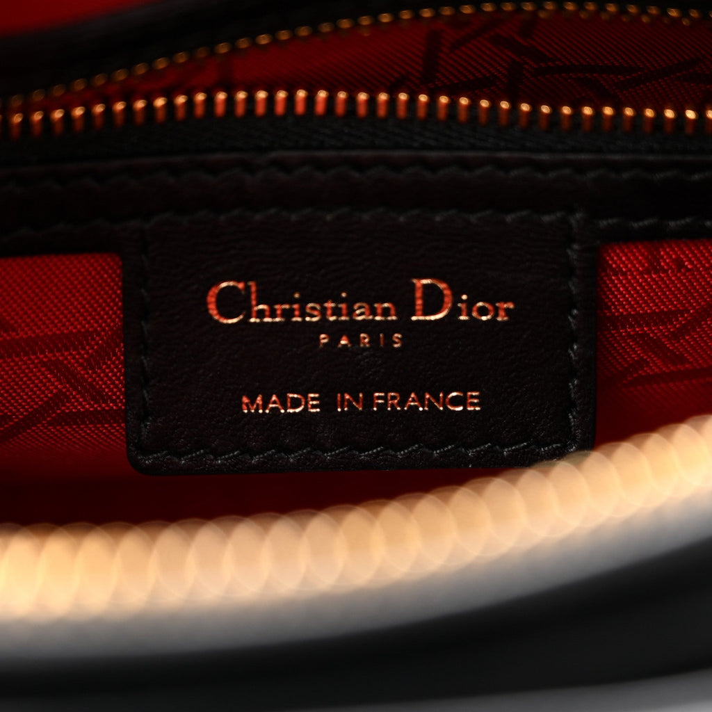 Lambskin Cannage Medium Lady Dior Black