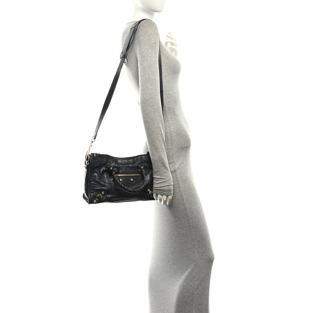 Agneau Giant 12 Gold Hardware S City Gris Fossile