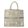 Canvas Embroidered Large Dioriviera Toile De Jouy Book Tote Gray