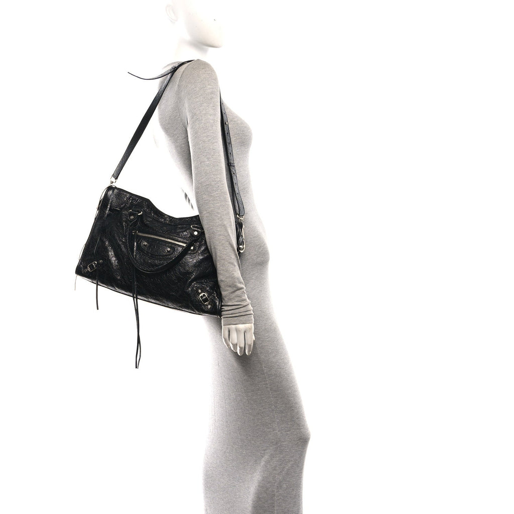 Agneau Arena Silver Hardware Medium Le City Black