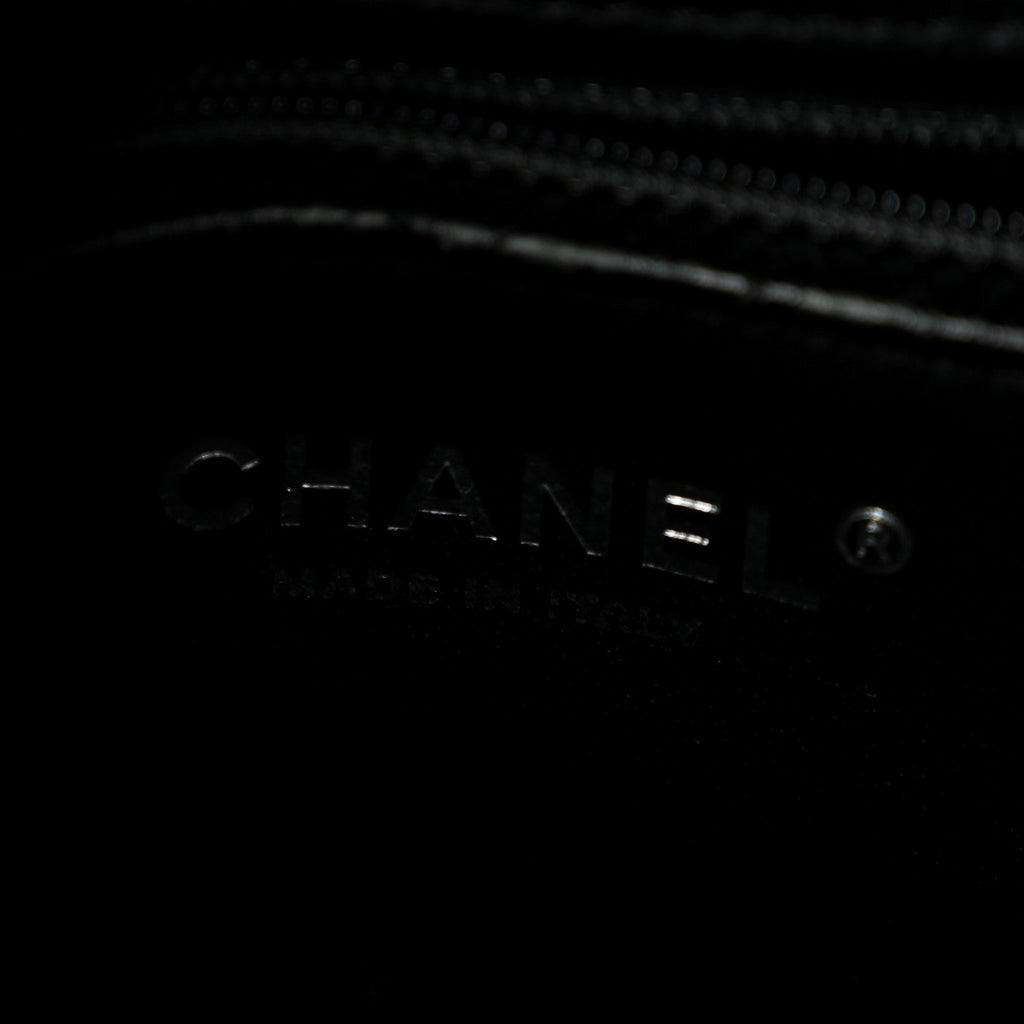 Caviar Lizard Quilted Medium Coco Handle Flap Black Khaki