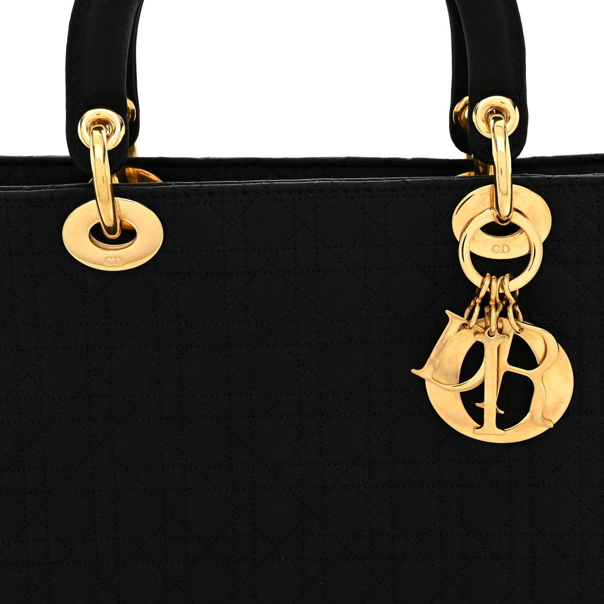 Nylon Cannage Large Lady Dior Black