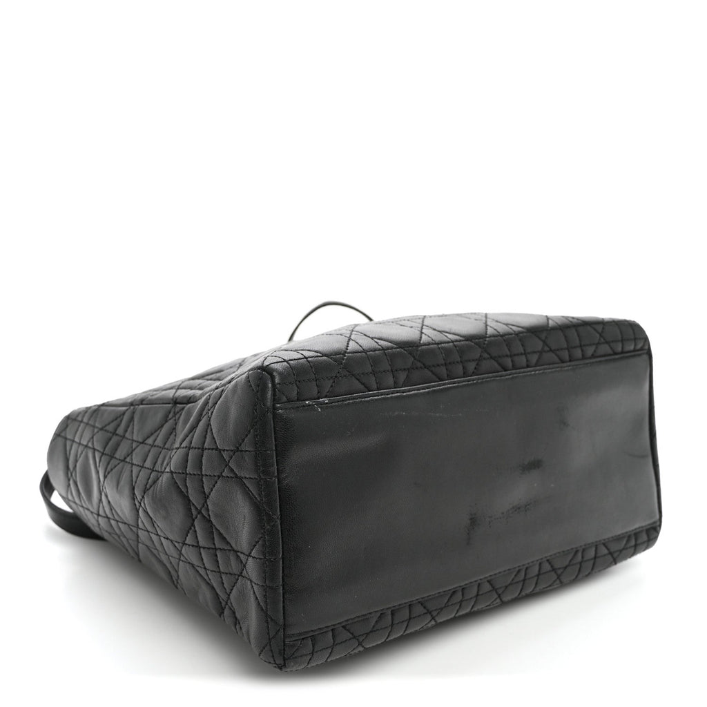 Lambskin Cannage Medium Lady Dior Black