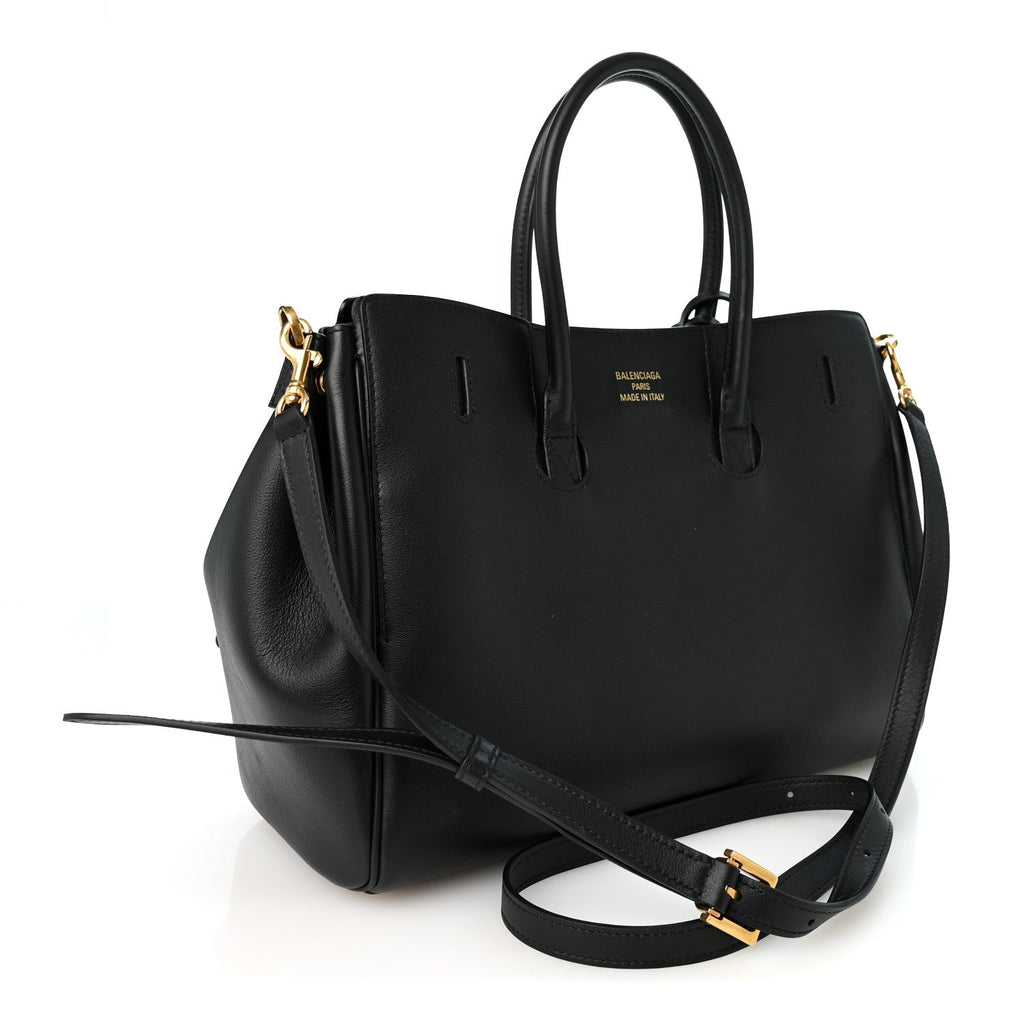 Smooth Calfskin Small Bel Air Carry All Bag Black