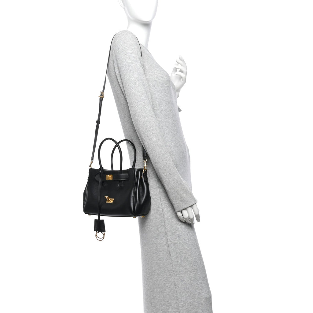 Smooth Calfskin Mini Bel Air Carry All Bag Black