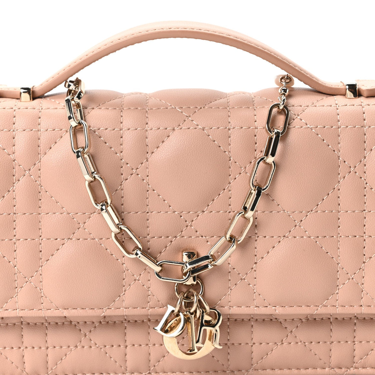 Lambskin Cannage Mini My Dior Bag Rose Des Vents