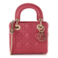Lambskin Cannage Mini Lady Dior Pink
