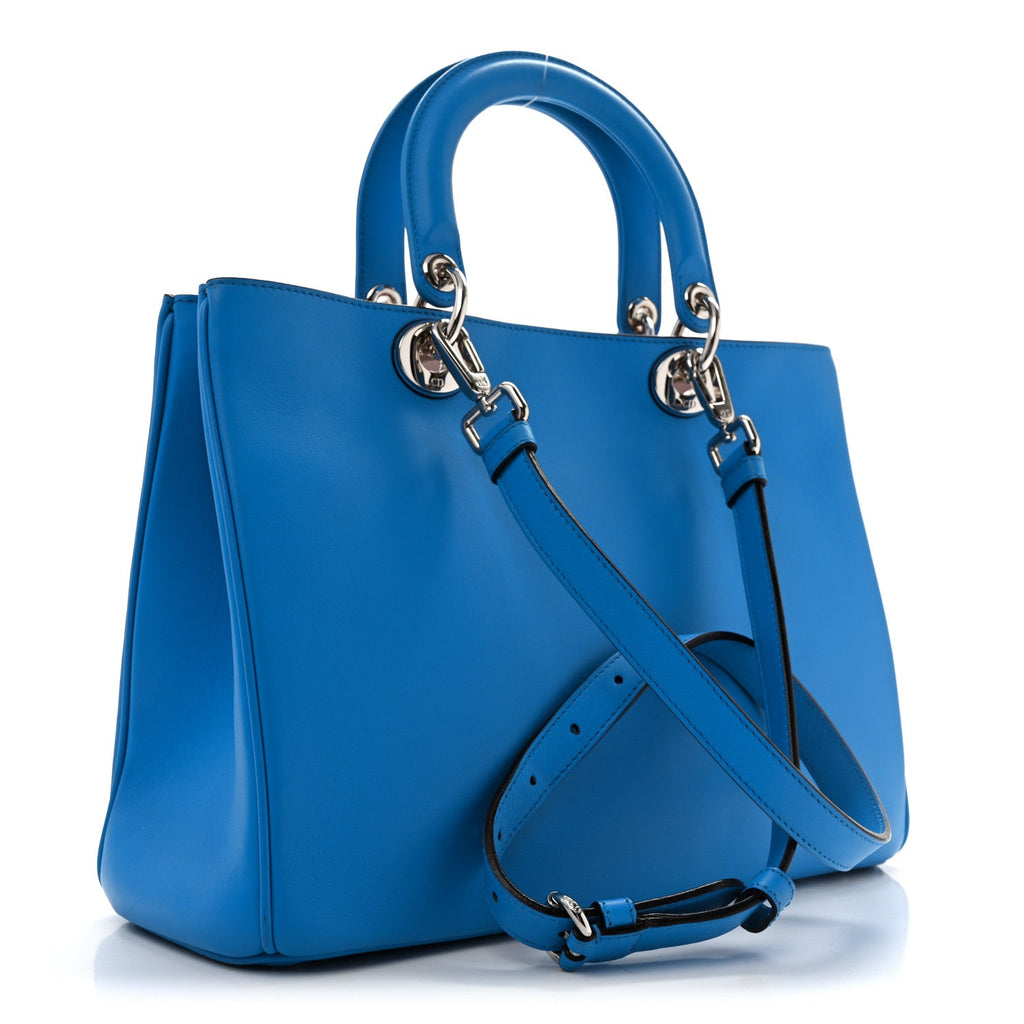 Smooth Calfskin Medium Diorissimo Tote Bleu Nosy Rose Tendre