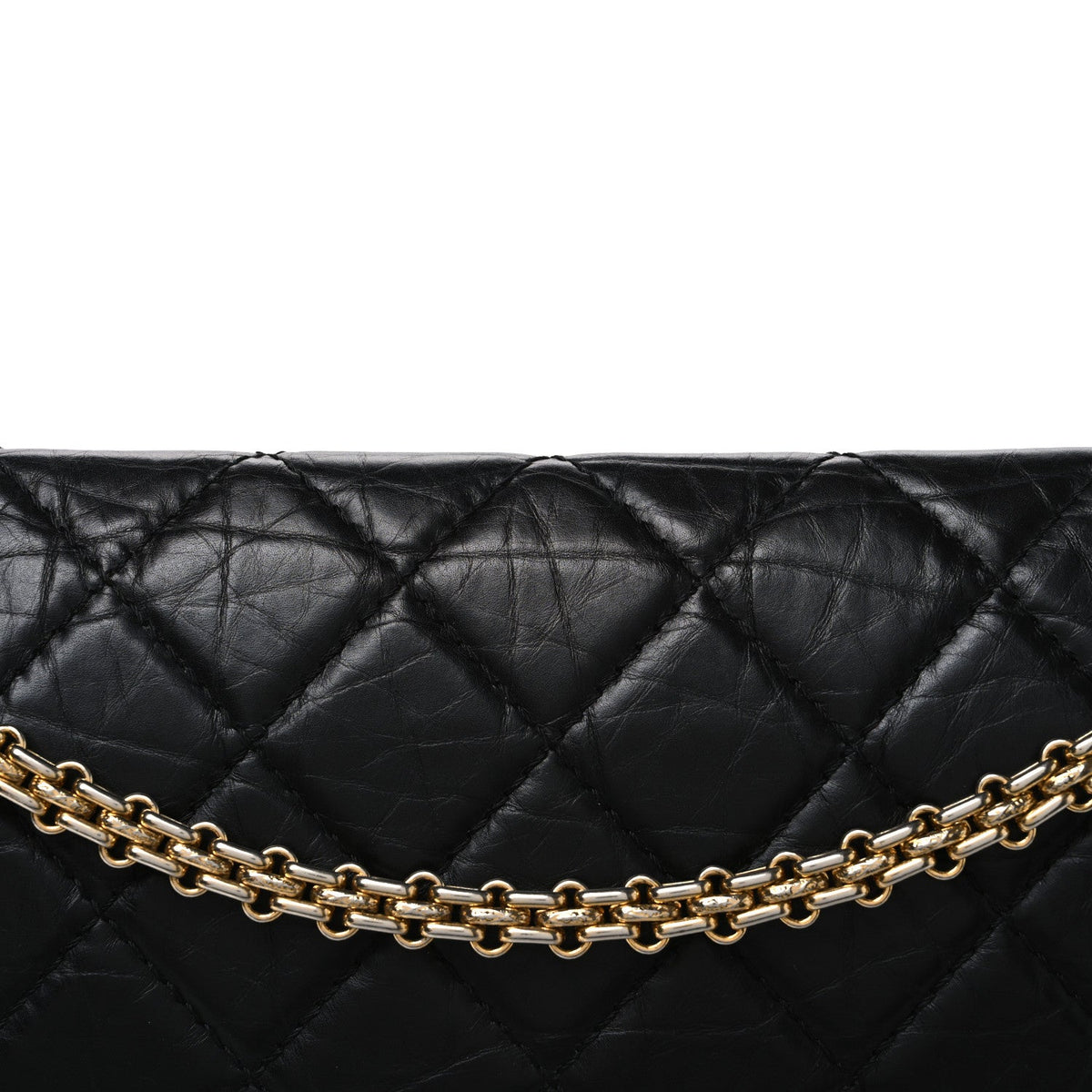 Aged Calfskin Quilted 2.55 Reissue 225 Flap Black