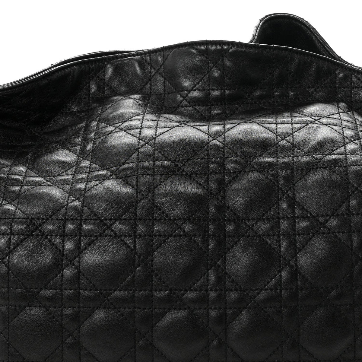 Lambskin Cannage Large Dior Soft Hobo Black