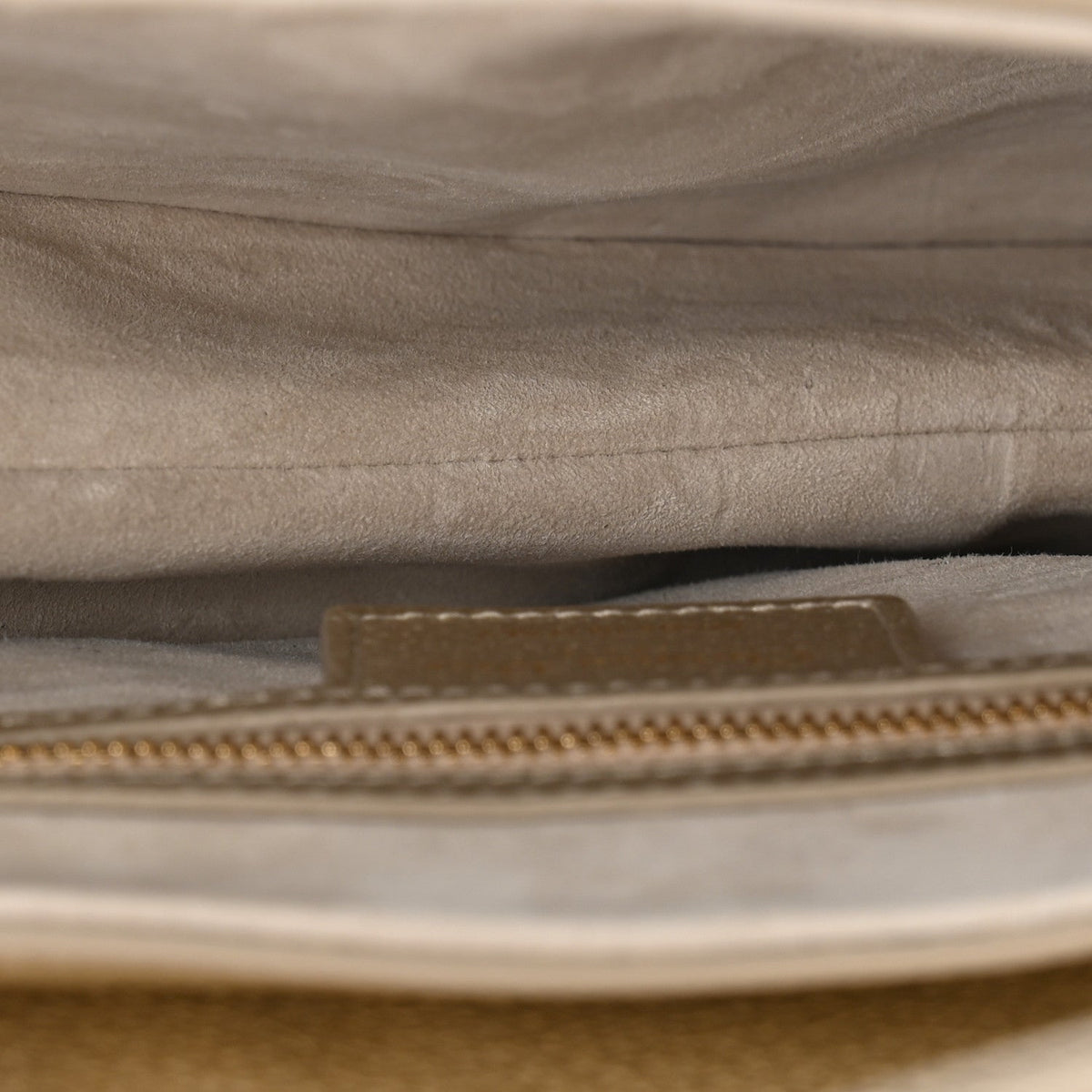 Metallic Goatskin Saddle Bag With Strap Gold
