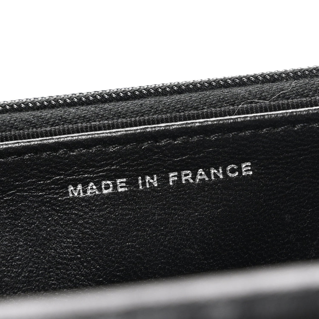 Lambskin Quilted Wallet On Chain WOC So Black